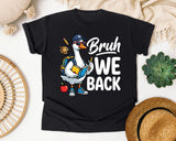 Bruh We Back Goose Light Print Graphic Tee graphic tee in Black