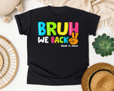 Bruh We Back Back To School graphic tee in Black
