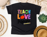 Teach Love Inspire Bright Graphic Tee graphic tee in Black