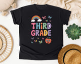 Third Grade Rainbow Graphic Tee graphic tee in Black
