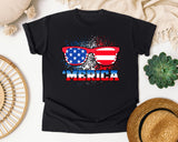 Merica Red graphic tee in Black