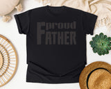 Proud Father White graphic tee in Black