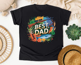 Best Dad Grey graphic tee in Black