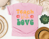 Teach With Love graphic tee in Blossom