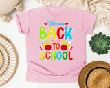 Welcome Back To School graphic tee in Blossom