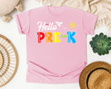 Hello Pre-K graphic tee in Blossom
