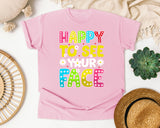 Happy To See Your Face graphic tee in Blossom