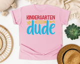 Kindergarten Dude White 2 3 graphic tee in Blossom