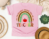 My Favorite People Call Me Teacher graphic tee in Blossom