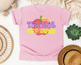 Teacher Off Duty Apple graphic tee in Blossom