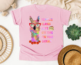 Teacher Llama Ain't Got Time For Your Drama graphic tee in Blossom