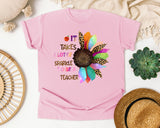 It Takes A Lot Of Sparkle To Be A Teacher graphic tee in Blossom