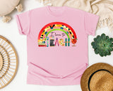 I Love To Teach Rainbow graphic tee in Blossom
