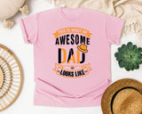 This Is What An Awesome Dad Looks Like Black graphic tee in Blossom