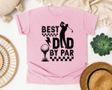Best Dad By Par White graphic tee in Blossom