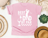 Best Dad By Par White 2 graphic tee in Blossom