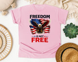 Freedom Is Not Free Black 2 graphic tee in Blossom