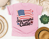 Star Spangled Cutie Black graphic tee in Blossom