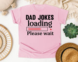 Dad Jokes Loading Please Wait White graphic tee in Blossom