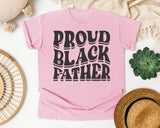 Proud Black Father White 2 graphic tee in Blossom