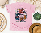 BBQ Beer And Being A Dad My Three Talents Grey 2 graphic tee in Blossom