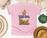 Well Done Dad Grey graphic tee in Blossom