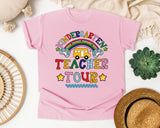 Kindergarten Teacher Tour graphic tee in Blossom