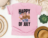 Happy 4th Of July White 3 graphic tee in Blossom
