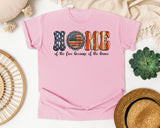 Home Of The Free Because Of The Brave graphic tee in Blossom