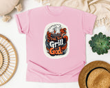 Dad Bod Grill God Brown 2 graphic tee in Blossom