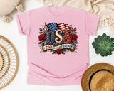 USA 250 Years Of Freedom graphic tee in Blossom