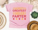 World's Greatest Father Farter Red graphic tee in Blossom