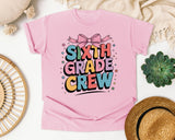 Sixth Grade Crew graphic tee in Blossom