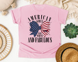 American Girly Red White And Fabulous graphic tee in Blossom