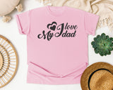 I Love My Dad Grey 2 graphic tee in Blossom