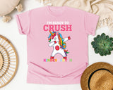 Im Ready To Crush Kindergarten Unicorn graphic tee in Blossom