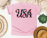 USA Black graphic tee in Blossom