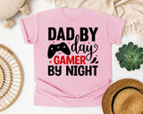 Dad By Day Gamer By Night White graphic tee in Blossom
