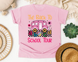 The Back To School Tour graphic tee in Blossom