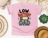 Low Battery Dad graphic tee in Blossom