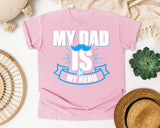 My Dad Is My Hero White graphic tee in Blossom
