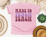 Made To Teach graphic tee in Blossom