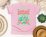 Lesson Plan Beach Repeat graphic tee in Blossom