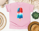 Patriotic Popsicle Teal graphic tee in Blossom