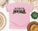 My Daddy Is My Hero Grey graphic tee in Blossom