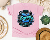 Tech Savvy Dad graphic tee in Blossom