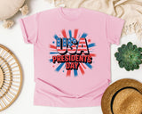 USA Presidents Day Red graphic tee in Blossom