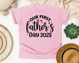Our First Father's Day graphic tee in Blossom