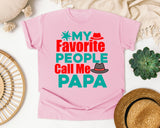 My Favorite People Call Me Papa Brown graphic tee in Blossom