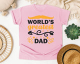 World's Greatest Dad Gold graphic tee in Blossom